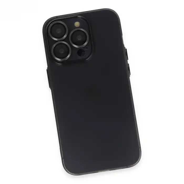 Apple İphone 13 Pro Max Kılıf Luko Lens Silikon - Siyah