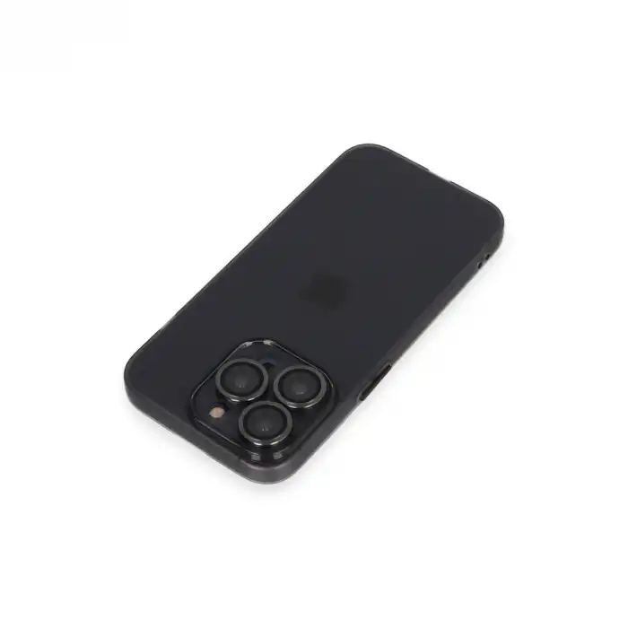 Apple İphone 13 Pro Max Kılıf Luko Lens Silikon - Siyah
