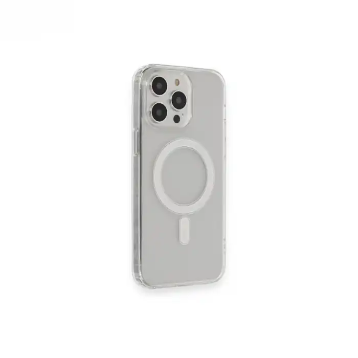 Apple İphone 13 Pro Max Kılıf Matte Şeffaf Magneticsafe - Şeffaf