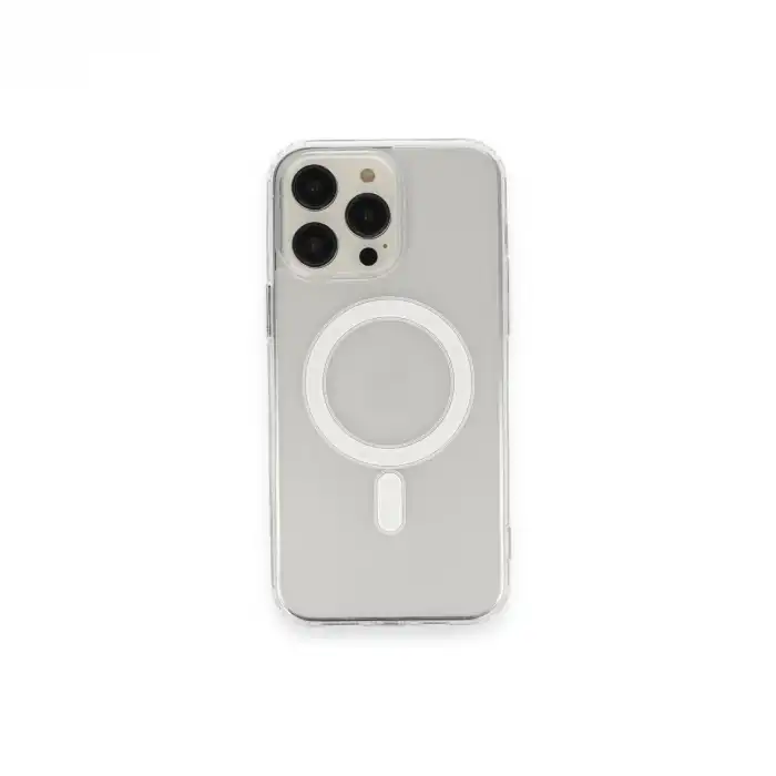 Apple İphone 13 Pro Max Kılıf Matte Şeffaf Magneticsafe - Şeffaf