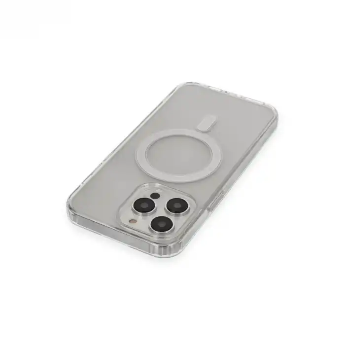 Apple İphone 13 Pro Max Kılıf Matte Şeffaf Magneticsafe - Şeffaf