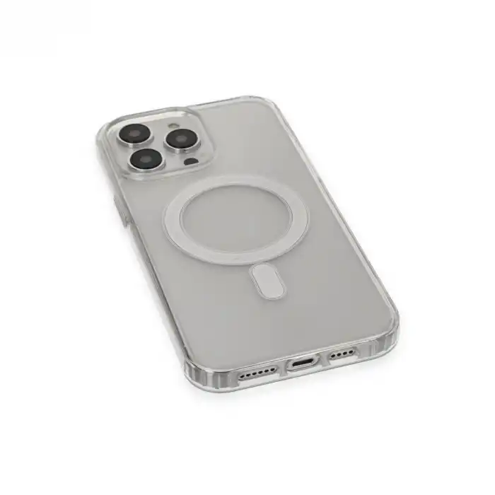 Apple İphone 13 Pro Max Kılıf Matte Şeffaf Magneticsafe - Şeffaf