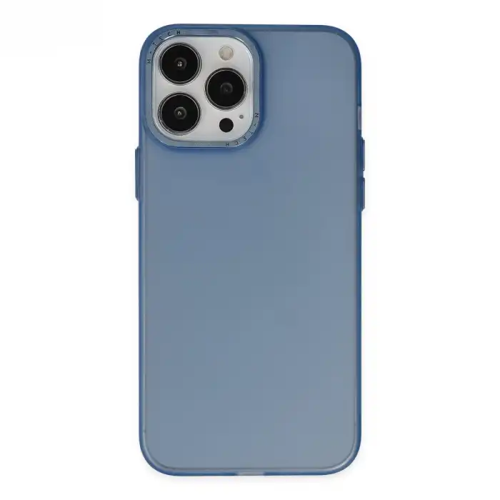Apple İphone 13 Pro Max Kılıf Modos Metal Kapak - Lacivert