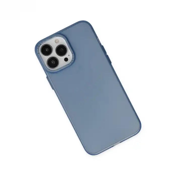 Apple İphone 13 Pro Max Kılıf Modos Metal Kapak - Lacivert