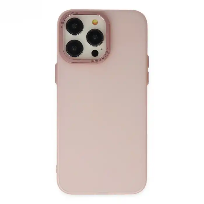 Apple İphone 13 Pro Max Kılıf Modos Metal Kapak - Pembe