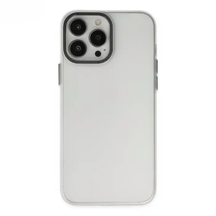Apple İphone 13 Pro Max Kılıf Modos Metal Kapak - Şeffaf