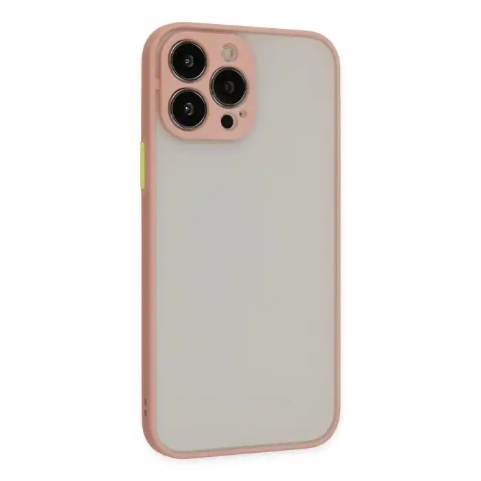 Apple İphone 13 Pro Max Kılıf Montreal Silikon Kapak - Pembe