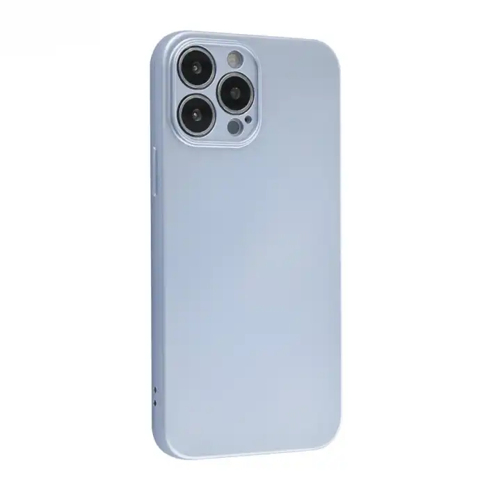 Apple İphone 13 Pro Max Kılıf Nano İçi Kadife Silikon - Sky Blue