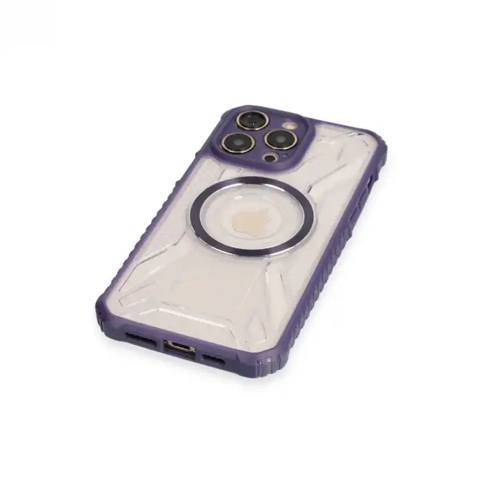 Apple İphone 13 Pro Max Kılıf Prag Magneticsafe Kapak - Derin Mor