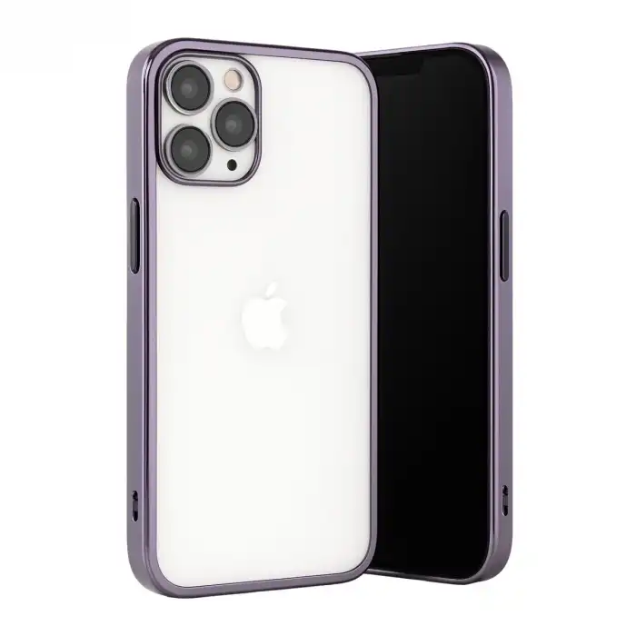Apple İphone 13 Pro Max Kılıf Razer Lensli Silikon - Mor
