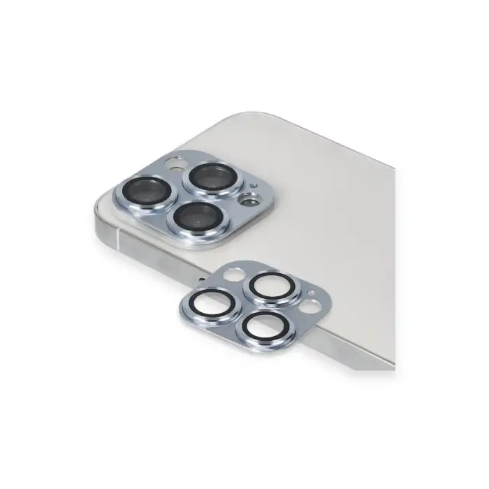 Apple İphone 13 Pro Max Pers Alüminyum Kamera Lens - Sierra Blue