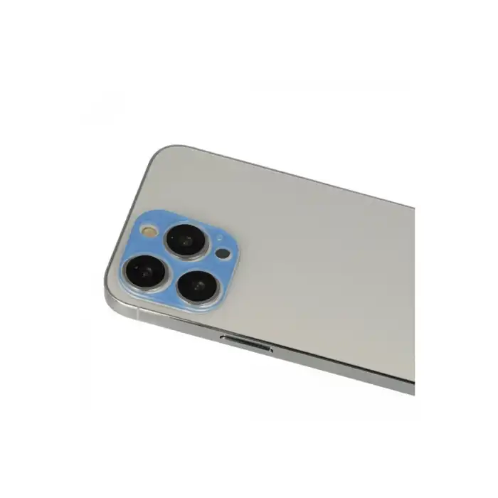 Apple İphone 13 Pro Max Rainbow Kamera Lens Koruma Cam - Mavi