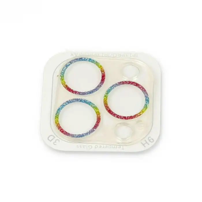 Apple İphone 13 Pro Shine Kamera Lens Koruma Cam - Rainbow