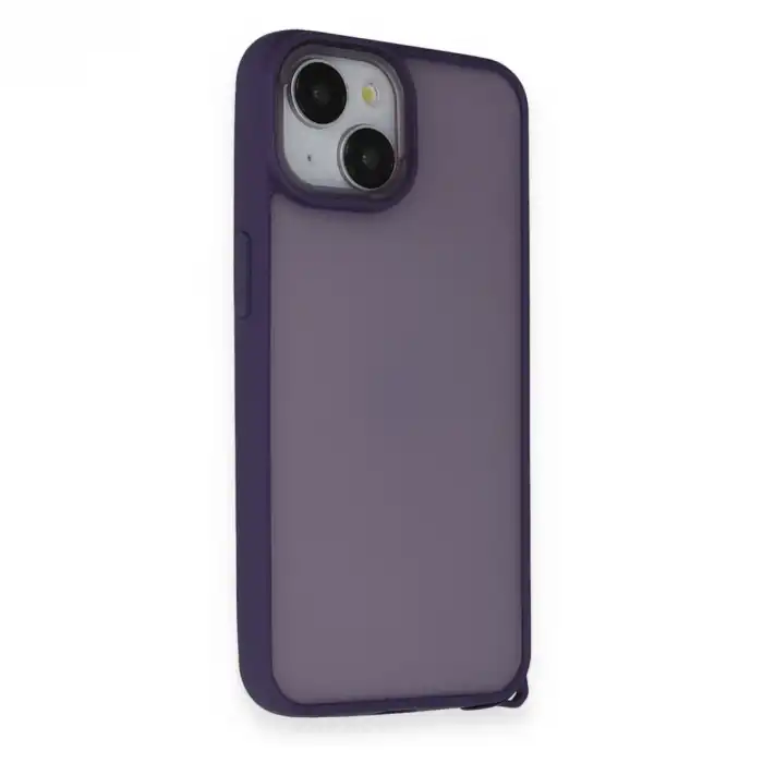 Apple İphone 14 Kılıf Elegant Kapak - Derin Mor