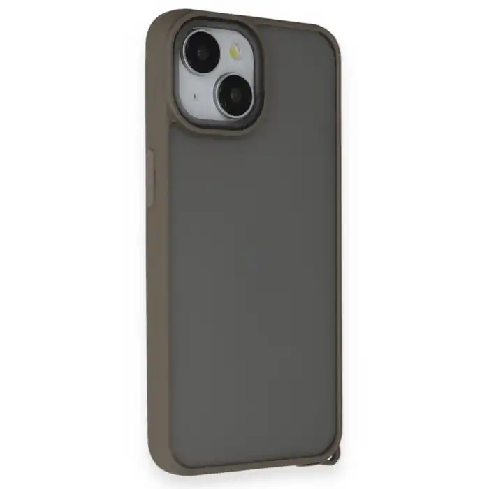 Apple İphone 14 Kılıf Elegant Kapak - Titan Gri
