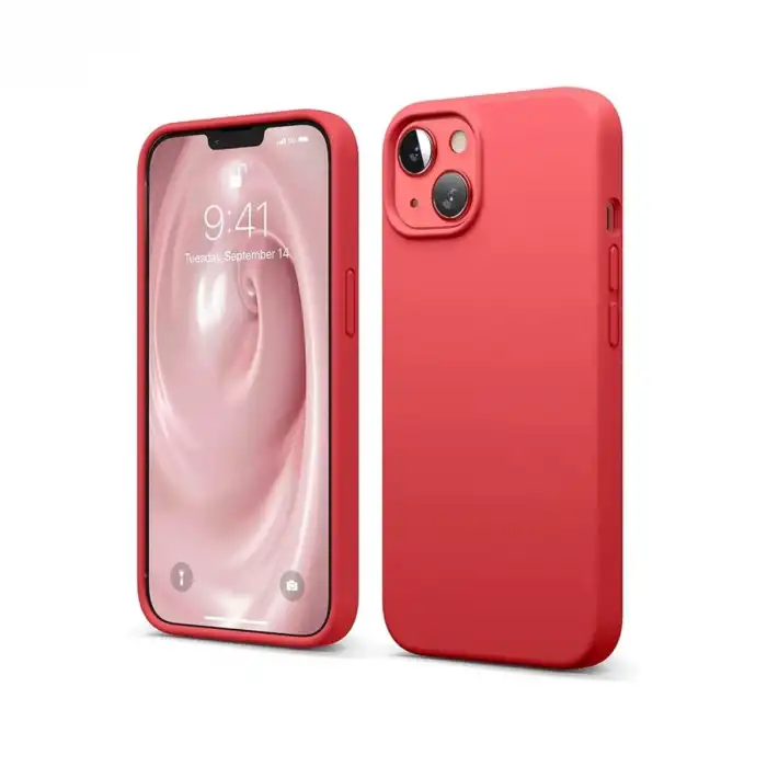 Apple İphone 14 Kılıf First Silikon - Kırmızı
