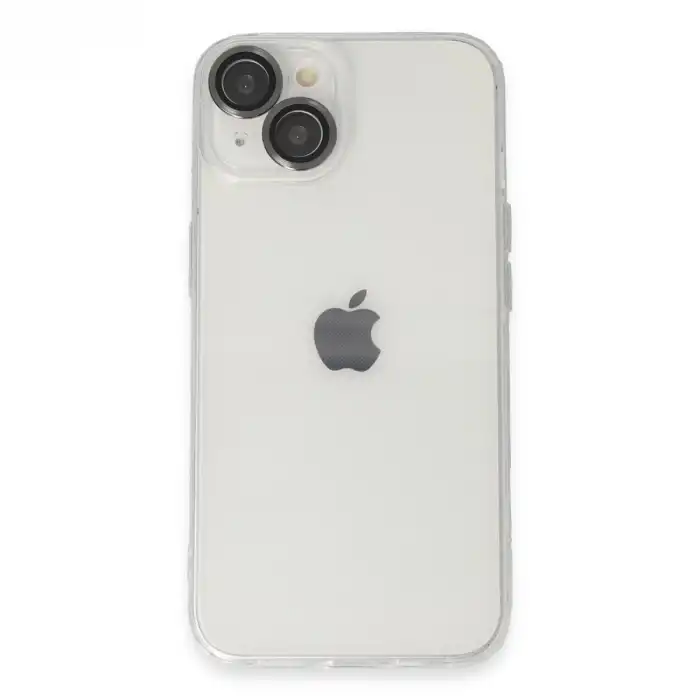 Apple İphone 14 Kılıf Luko Lens Silikon - Siyah