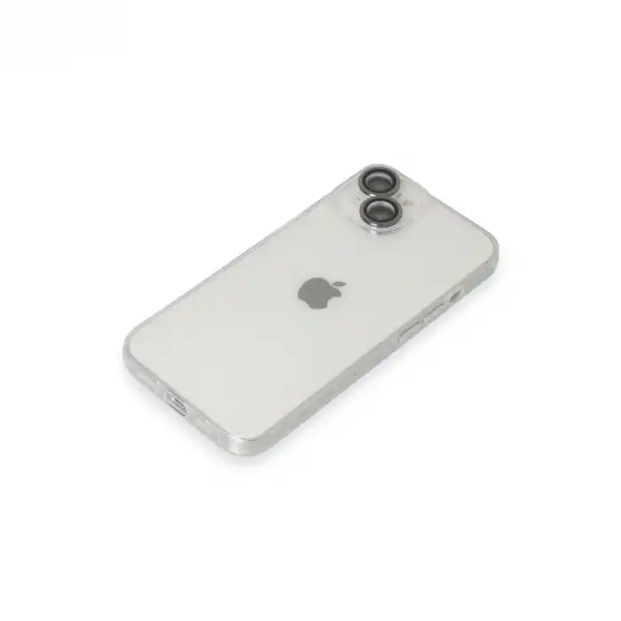 Apple İphone 14 Kılıf Luko Lens Silikon - Siyah