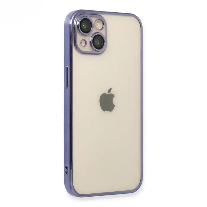 Apple İphone 14 Kılıf Razer Lensli Silikon - Mor