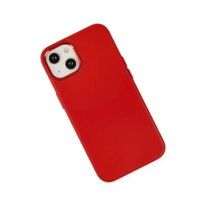 Apple İphone 14 Plus Kılıf Asya Deri Silikon - Kırmızı