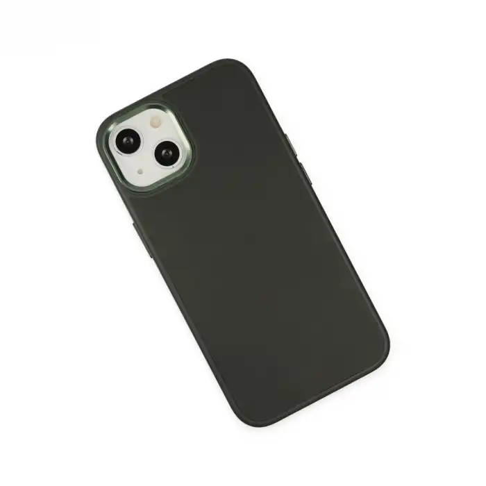 Apple İphone 14 Plus Kılıf Asya Deri Silikon - Koyu Yeşil
