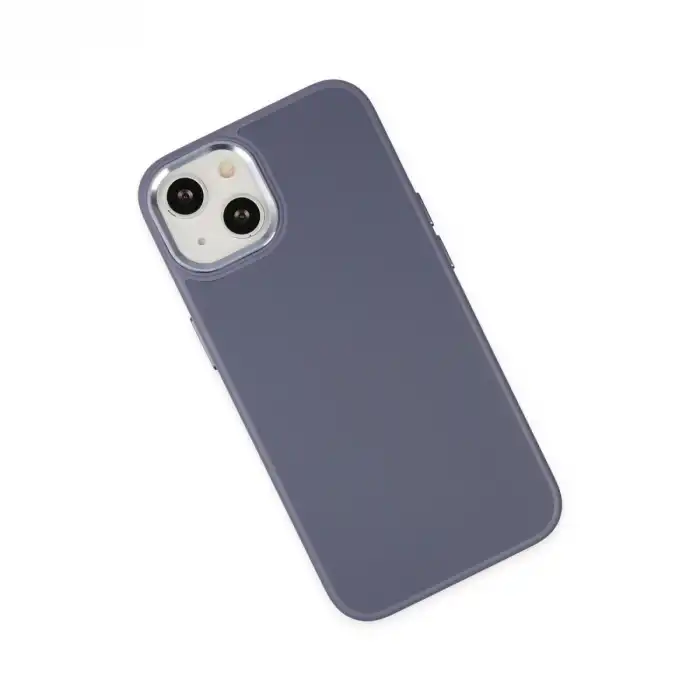 Apple İphone 14 Plus Kılıf Asya Deri Silikon - Mor