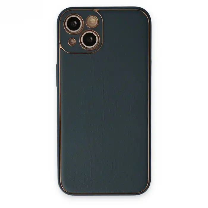 Apple İphone 14 Plus Kılıf Coco Deri Silikon Kapak - Yeşil