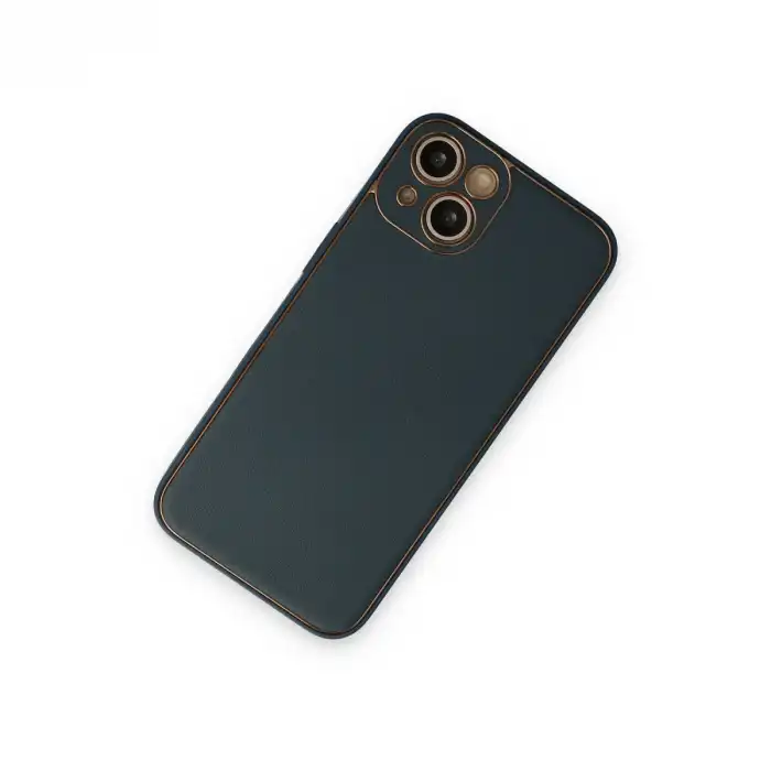 Apple İphone 14 Plus Kılıf Coco Deri Silikon Kapak - Yeşil