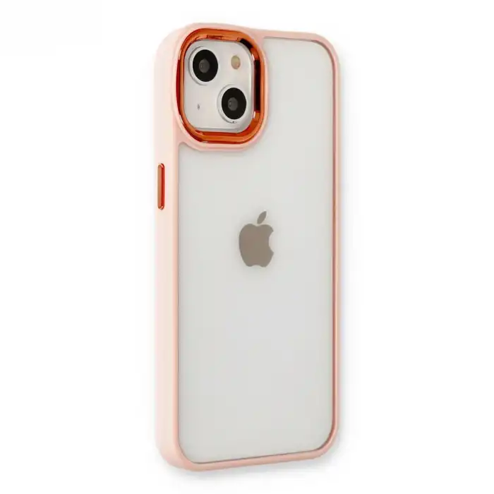 Apple İphone 14 Plus Kılıf Dora Kapak - Pudra