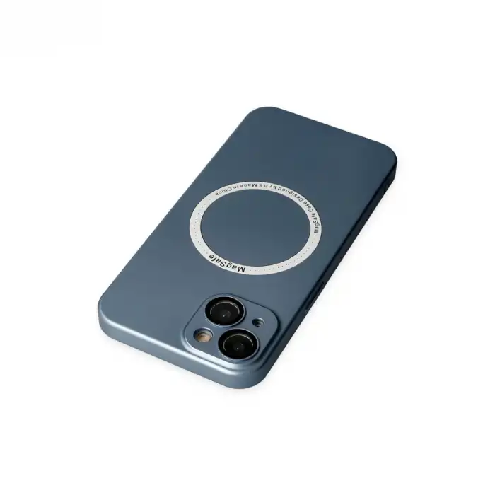 Apple İphone 14 Plus Kılıf Jack Magneticsafe Lens Silikon - Sierra Blue