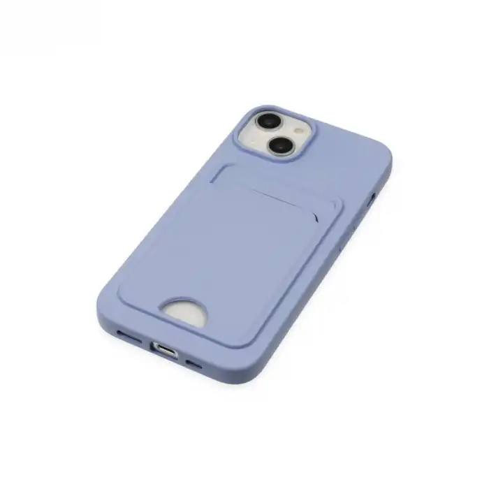 Apple İphone 14 Plus Kılıf Kelvin Kartvizitli Silikon - Lila