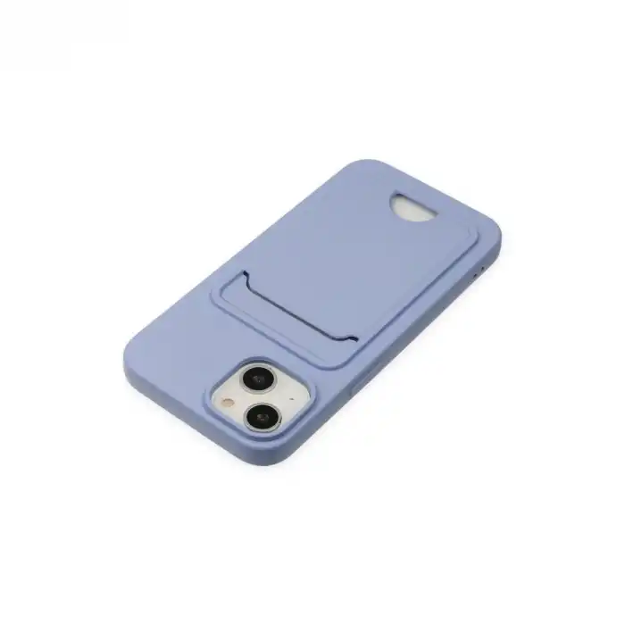 Apple İphone 14 Plus Kılıf Kelvin Kartvizitli Silikon - Lila