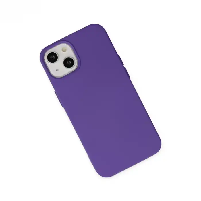Apple İphone 14 Plus Kılıf Nano İçi Kadife Silikon - Mor