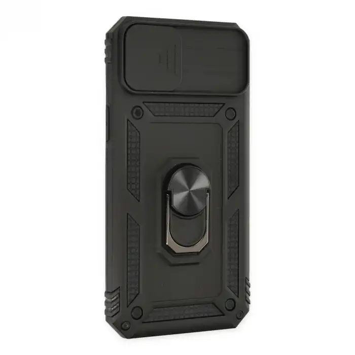 Apple İphone 14 Plus Kılıf Pars Lens Yüzüklü Silikon - Siyah