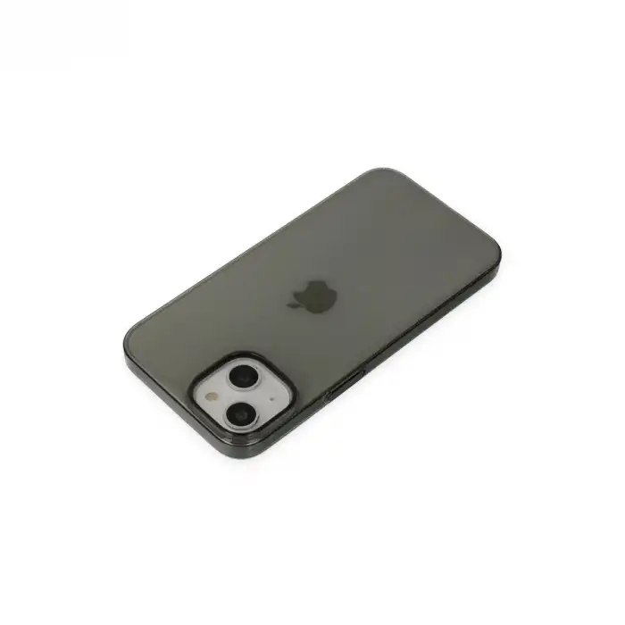 Apple İphone 14 Plus Kılıf Pc Sert Şeffaf Kapak - Siyah