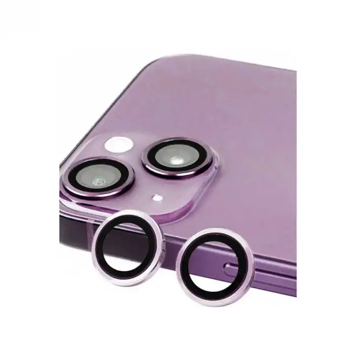Apple İphone 14 Plus Raze Metal Kamera Lens - Mor