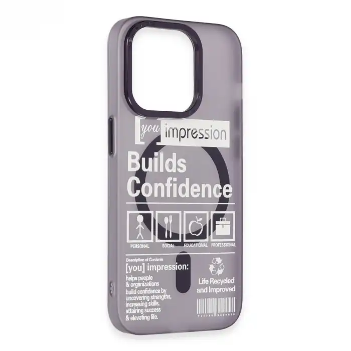 Apple İphone 14 Pro Kılıf Apollo Magneticsafe Desenli Kapak - Apollo Mor - 6