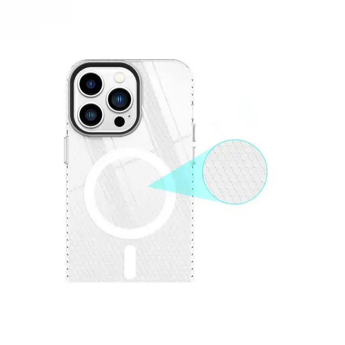 Apple İphone 14 Pro Kılıf Beta Magneticsafe Silikon - Şeffaf