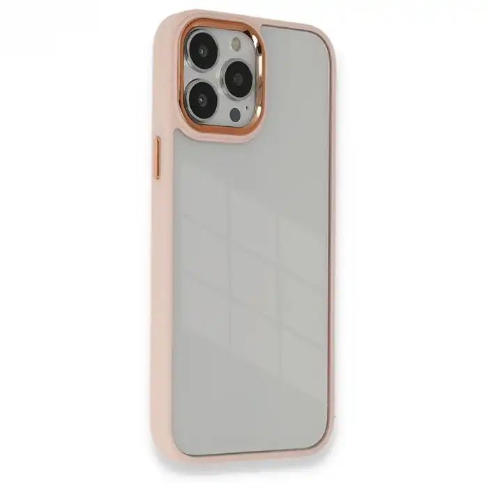 Apple İphone 14 Pro Kılıf Dora Kapak - Pudra