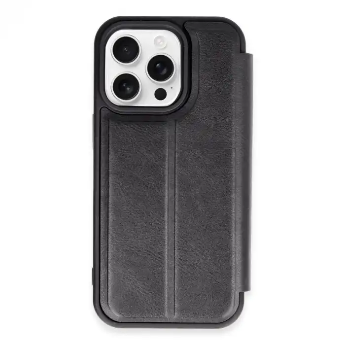 Apple İphone 14 Pro Kılıf Flip Cover - Siyah