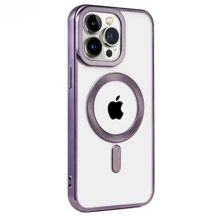 Apple İphone 14 Pro Kılıf Kronos Magsafe Kapak - Derin Mor