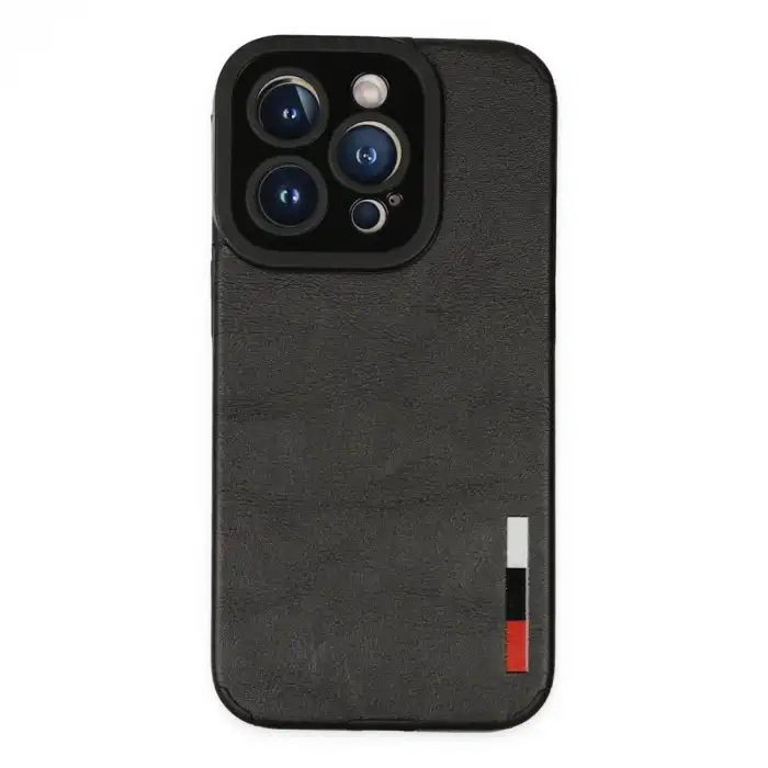 Apple İphone 14 Pro Kılıf Loop Deri Silikon - Siyah