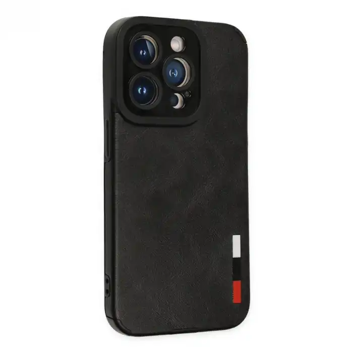 Apple İphone 14 Pro Kılıf Loop Deri Silikon - Siyah