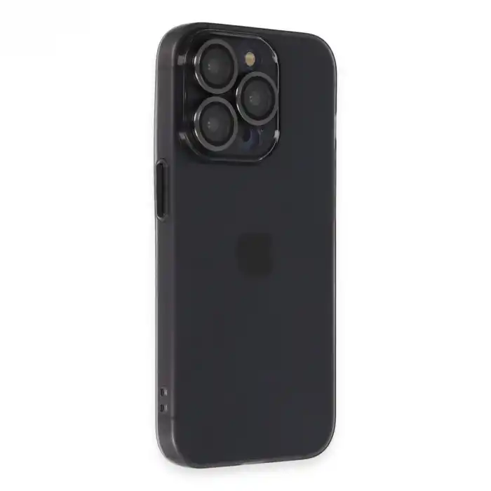 Apple İphone 14 Pro Kılıf Luko Lens Silikon - Siyah