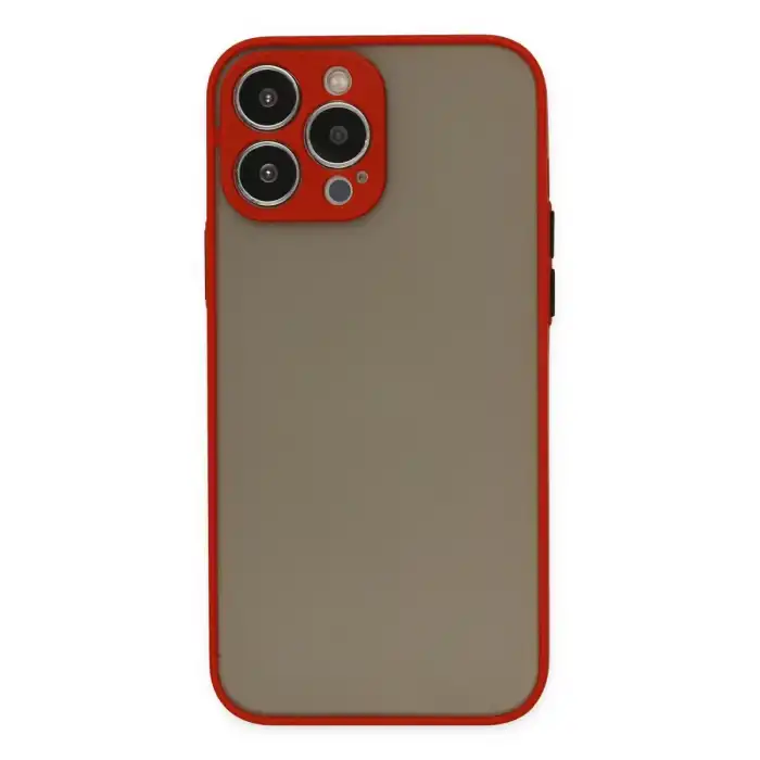 Apple İphone 14 Pro Kılıf Montreal Silikon Kapak - Kırmızı