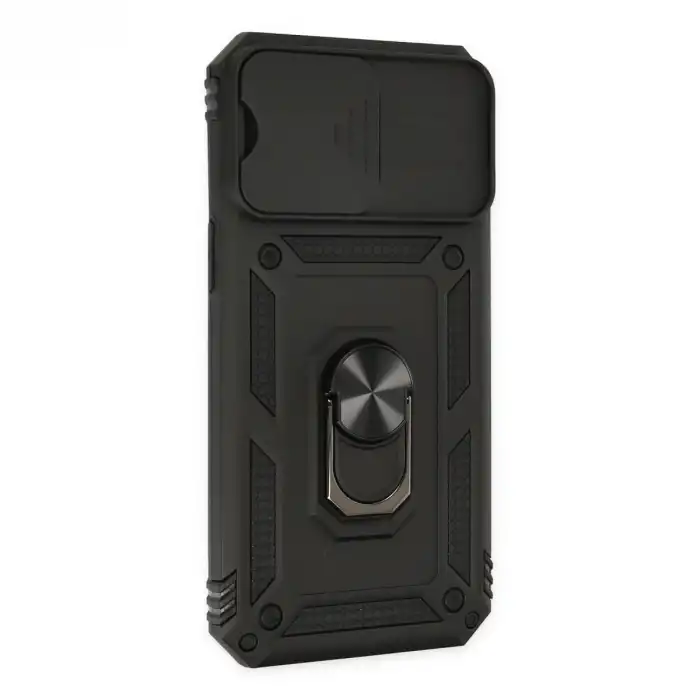 Apple İphone 14 Pro Kılıf Pars Lens Yüzüklü Silikon - Siyah