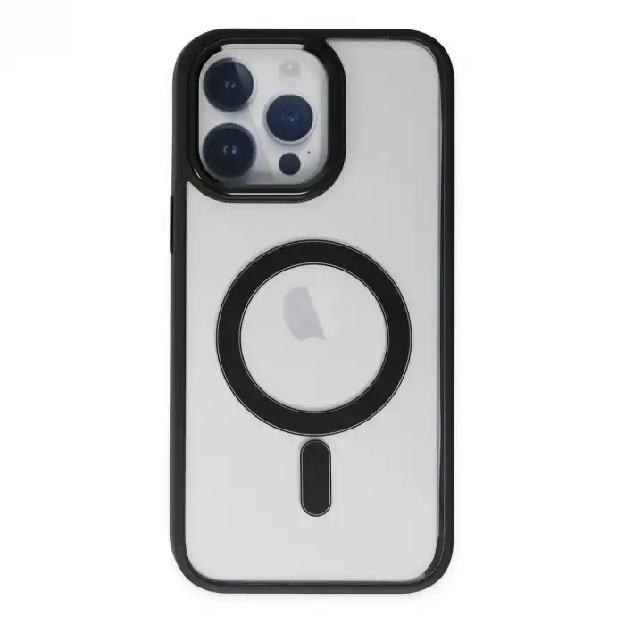 Apple İphone 14 Pro Kılıf Room Magneticsafe Silikon - Siyah
