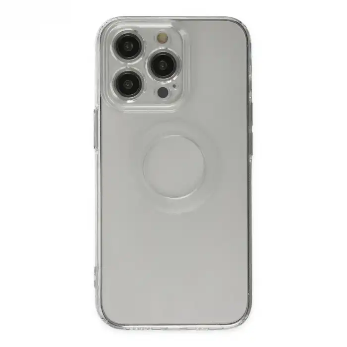 Apple İphone 14 Pro Kılıf Santa Lens Silikon - Şeffaf