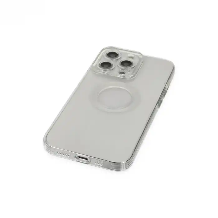 Apple İphone 14 Pro Kılıf Santa Lens Silikon - Şeffaf