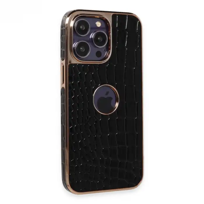 Apple İphone 14 Pro Kılıf Snake Kapak - Siyah
